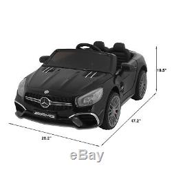 Electric Ride On Car 12V Mercedes Kids Toys Remote Control Music 4 Speed Black