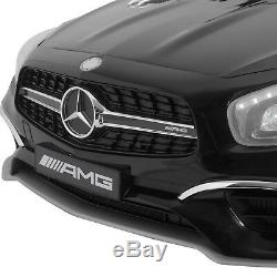 Electric Ride On Car 12V Mercedes Kids Toys Remote Control Music 4 Speed Black