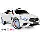 Electric Ride On Car For Children Mercedes Remote Toy Mp3 Music Mp4 Screen White