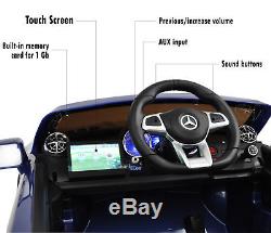 Electric Ride On Car For Kids MP4 Screen Licensed Mercedes SL65 LED Screen Blue