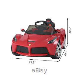 Ferrari 12V Double Engine Kids Ride On Car Electric Power Remote Control Red