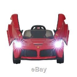 Ferrari 12V Double Engine Kids Ride On Car Electric Power Remote Control Red