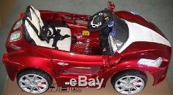 Fire Red Ferrari Style 12V Kids Ride On Car Battery Power Wheels withRemote