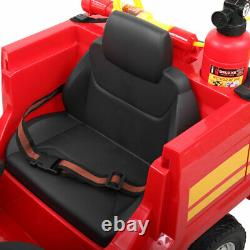 Fire Truck Kids Ride on Car Toy 12V Battery Powered with Remote Control, Water Gun