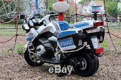 First Drive BMW Police Motorcycle White 12v Kids Ride On Toy Electric Motor NEW