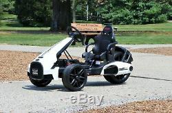 First Drive Electric Go Kart 12V White Electric Power Ride On Car