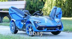 First Drive Lambo Concept Blue 12v Kids Ride-On Car