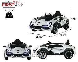 First Drive Lambo Concept White 12v Kids Ride-On Car