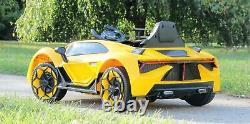 First Drive Lambo Concept Yellow 12v Kids Ride-On Car Remote Control