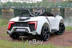 First Drive Lykan Hypersport Style White 12v Kids Cars Ride On Car with Remote