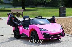 First Drive Lykan Style Pink 12v Kids Cars 12V Dual Motor Ride on Toy Car