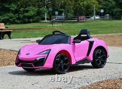 First Drive Lykan Style Pink 12v Kids Cars 12V Dual Motor Ride on Toy Car