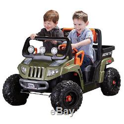 Fisher Price Power Wheels Arctic Cat Kids Ride On Electronic Vehicle, Army Green