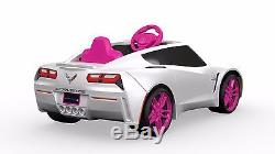 Fisher-Price Power Wheels Girls' Corvette 6V Battery-Powered Ride-On