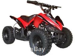 Four Wheeler For Kids 24V Electric Battery Red Mini Quad ATV 350W Outdoor Mars