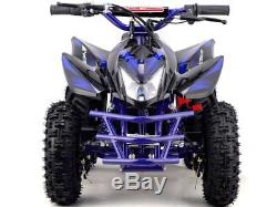 Four Wheeler Kids Boys Girls Blue Mini ATV Dirt Bike Electric Battery Titan 24V