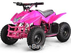 Four Wheeler Kids Boys Girls Pink Mini Quad ATV Dirt Bike Electric Battery 24V