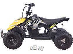 Four Wheelers For Kids ATV 250W 24V Yellow Electric Battery Ride On Mini Quads