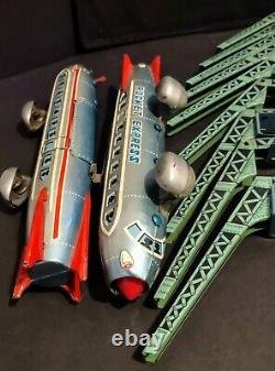 Free Shipping 1950s Linemar Battery Operated Monorail Rocket Express