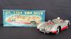 Go Stop Benz Racer Tin Toy Battery Operated Japan Marusan 1950s