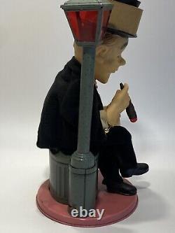 Good Time Charlie Vintage Battery Operated Doll ILLFELDER Cigar Top Hat Dust Bin