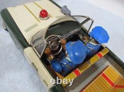 HIGHWAY PATROL CAR- BATTERY OP-TESTED WORKS GREAT-All Tin-LARGE 15 LONG