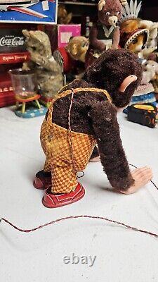 Happy Chimp Japan Battery Operated Monkey Working 1950s