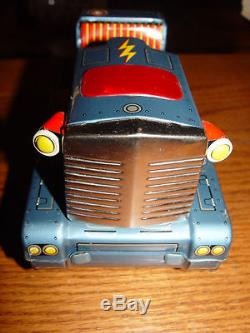 Hard to Find 1960s Ichiko Radar Tractor Mystery Action Japan Tin toy