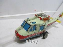 Highway Patrol Super Flying Helicopter Mint In Box Battery Op Works Good Japan