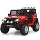 Honeyjoy 12v Kids Ride On Truck Remote Control Electric Car Withlights&music Red
