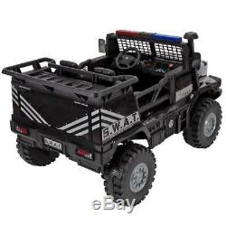 Huffy 2-Seater 12V Battery-Powered Electric Police Car SWAT Truck Ride-On Toy
