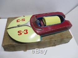 Hydoplane Boat With Outboard Motor In Original Box Tested Runs Good Japan