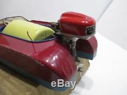 Hydoplane Boat With Outboard Motor In Original Box Tested Runs Good Japan