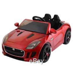 Jaguar F-TYPE 12V Kids Ride On Power Wheels Car With RC Remote Mp3 Red NEW