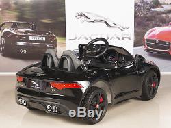 Jaguar F-TYPE 12V Kids Ride On Power Wheels Car with RC Remote, Painted Black
