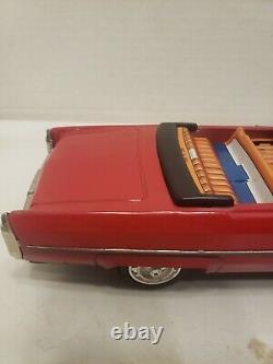 Japan Bandai Tin Battery Gear Shift 1960s Op Cadillac Convertible Original Box