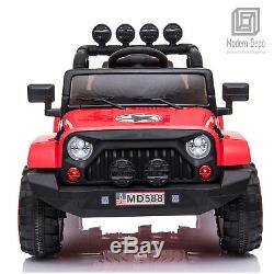 Jeep Style 12V Electric Kids Ride On Car with Remote control, Facelift Grille -Red