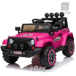 Jeep Style 12V Kids Electric Ride On Car with Remote Control, MP3, LED Lights