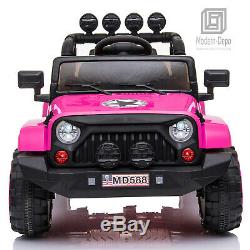 Jeep Style 12V Kids Electric Ride On Car with Remote Control, MP3, LED Lights