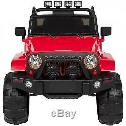 Jeep Wrangler 12V Battery Ride On Car Truck RC Remote Control 3 Speeds Kids Toy