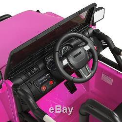 Jeep Wrangler Pink 12V Battery Ride On Car Truck RC Remote Control 3 Kids Toy