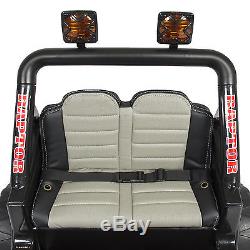 Jeep Wrangler Style 12V Ride On Car Remote Control Leather Seat 2 Speed Black