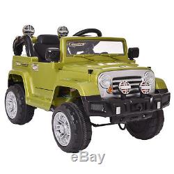 Jeep style Kids Ride On Truck Jeep Car RC Remote Control with LED Lights MP3 Music