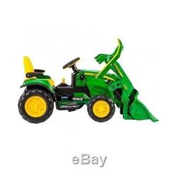 John Deere Ride On Toy Battery Powered Tractor Front Loader Quad Power Wheels