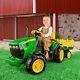 John Deere Tractor And Trailer Ride On 12 Volt Battery Powered Kids Riding Toy