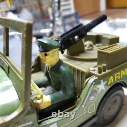 Junior Toy Combat Jeep & Figures Battery Operated Vintage Tin Toy from Japan F/S