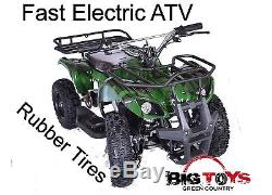 KIDS ATV 4x4 ELECTRIC CAMO GREEN BATTERY OPERATED CHILDRENS RIDE ON POWERED TOY