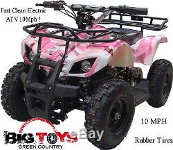 KIDS ATV 4x4 ELECTRIC GIRLS PINK BATTERY OPERATED CHILDRENS RIDE ON POWERED TOY