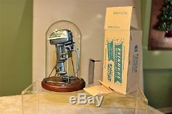 K&O 1955 Evinrude 25 HP Toy Outboard Motor DEALER DISPLAY with Box, Stand -WORKS