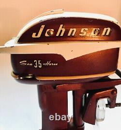 K&O 1956 Johnson 35HP vintage toy outboard motor works great